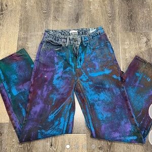 Good American good 90s carpenter painted jeans